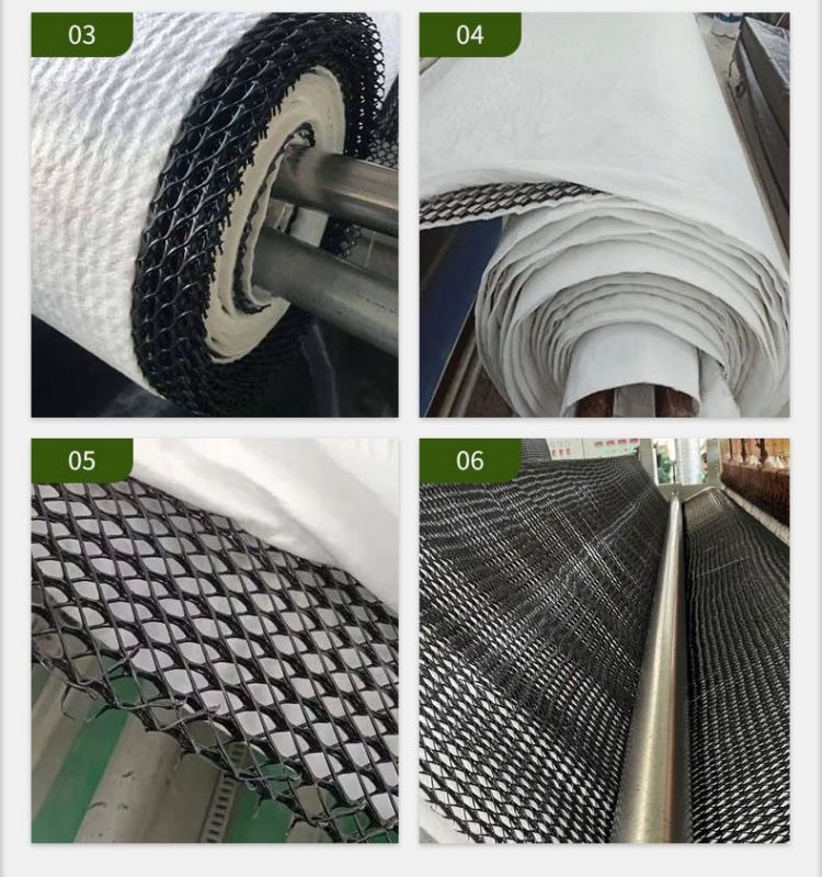 3D Composite Drainage Network 5mm The Optimal Choice for Landfill Drainage Length 50m