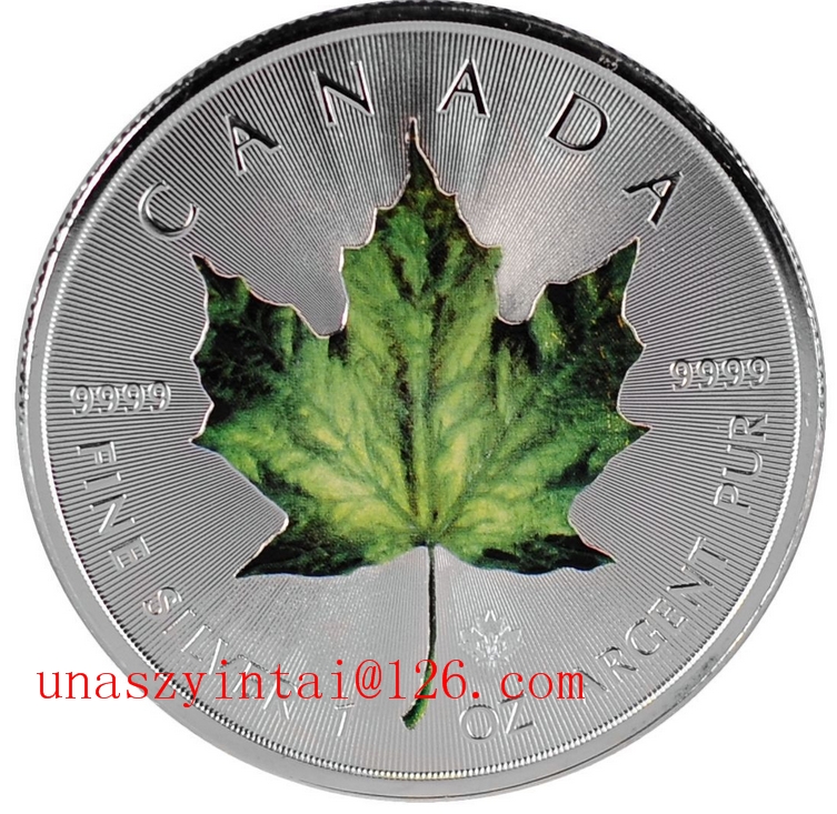 Canadian Maple Leaf Impression Silver Coins