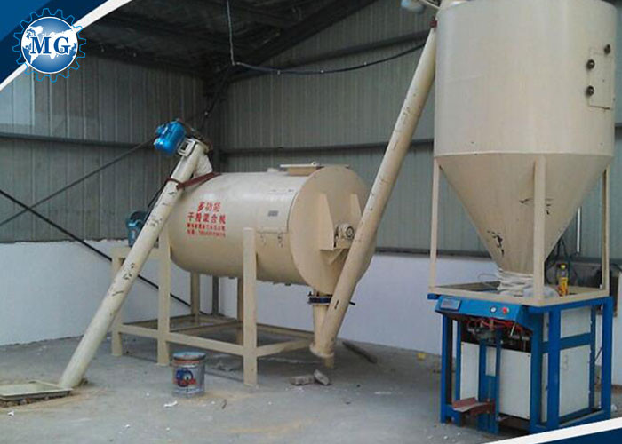 Tile Adhesive Mixing Machine Simple 3-4 T/H Dry Mortar Production Line Ceramic