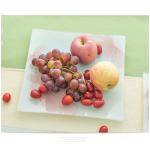 Handmade Colored Painted Square Glass Fruit Bowl 25cm
