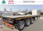 3 Axle Aluminum Flatbed Semi Truck Trailer 40ft