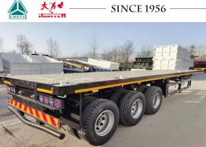 China 3 Axle Aluminum Flatbed Semi Truck Trailer 40ft wholesale