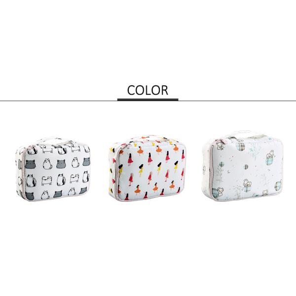 Cartoon Ladies Polyester Cosmetic Bag For Travel