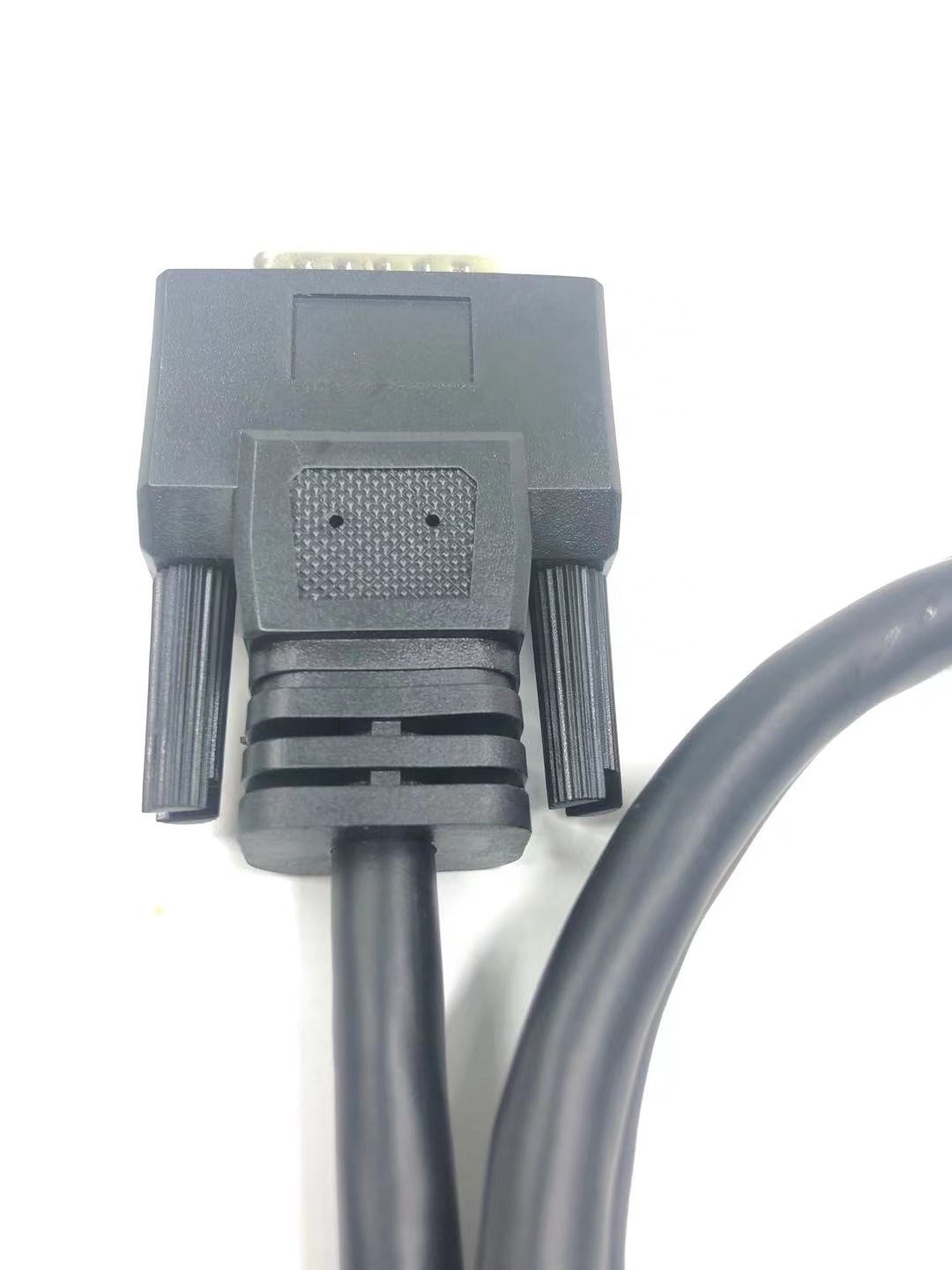 Male PVC Copper Replace Wire Harness DB15 Monitor Cable For Electronic Equipment
