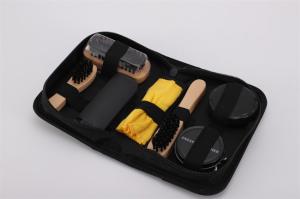 China Shoe Polish Boot Care Kit Leather Shoe Shine Kit For Men Women Cleaner Brush With Cotton Shoe Cloth wholesale