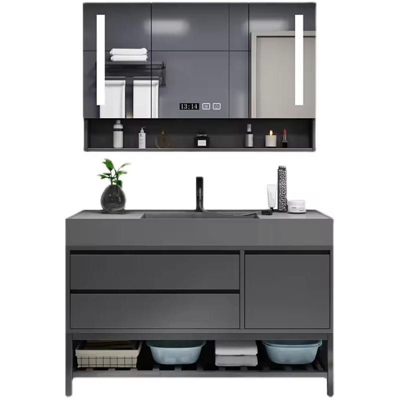 Rectangular 30 Inch Bathroom Vanity Single Cabinet ODM