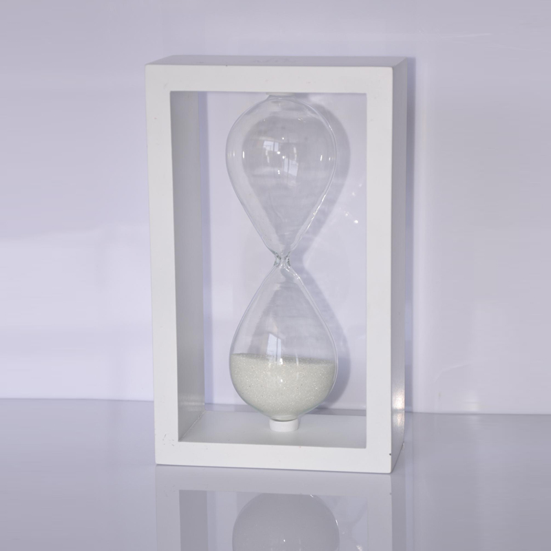 Decorative Wooden Hourglass Sand Timer 10 15 30 Minute For Business Gifts