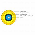 GJSJV Simplex SM G652D G657A Armored Indoor Fiber Cable