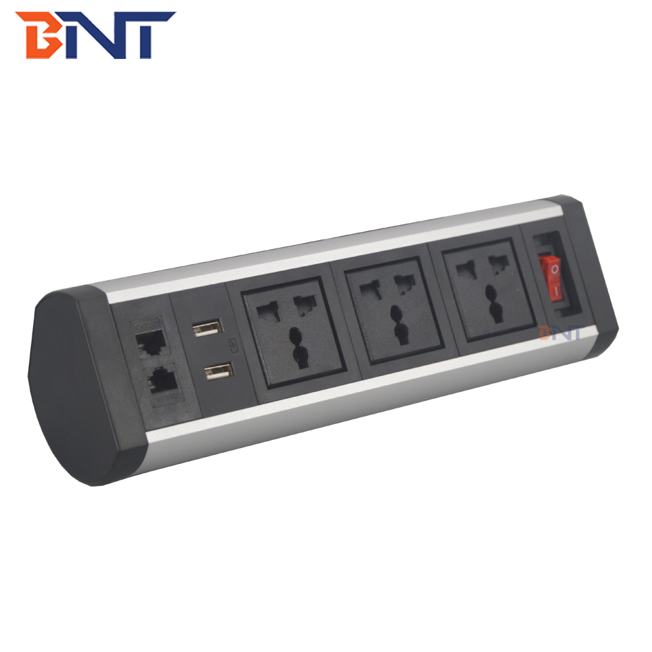 Removable clamp table edge multifunctional desk mounted socket with usb port