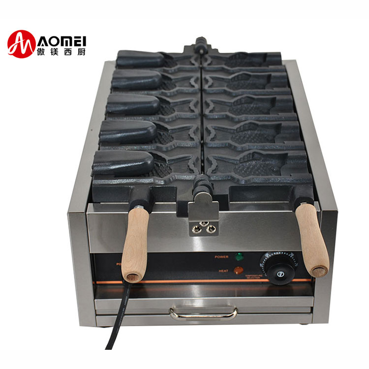 Multifunctional Fish Taiyaki Machine Make Waffle and Fish Shape with Open Mouth