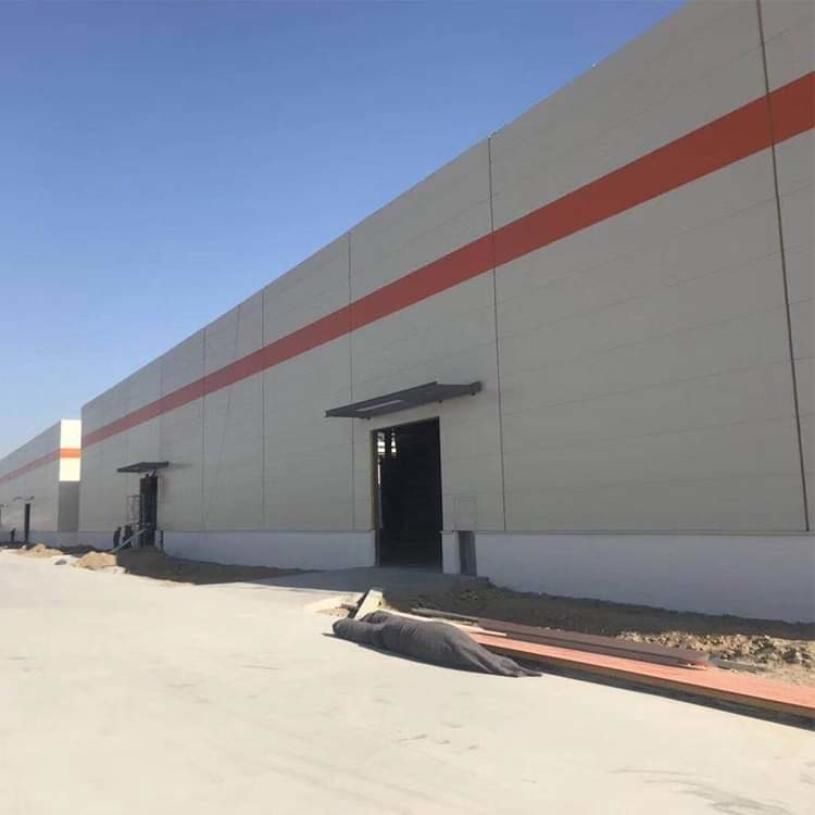 Hot Dip Galvanized Steel Structure Warehouse Hangar Construction Design Steel Concrete Panel Building Chinese Prefabricated
