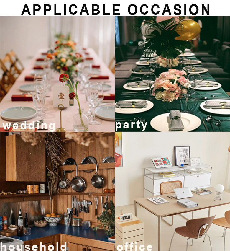 Modern Washable Table Cloth for Wedding Fabric Rectangular and Round Dining Tables