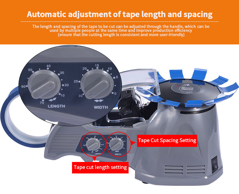 50Hz Automatic Tape Cutter dispenser 110V 70mm Length OEM ABS Material