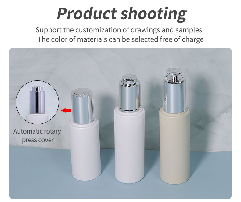 30ml 50ml PETG Bottle Cosmetic Dropper Bottle Silk Screen Printing Hot Stamping
