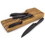 Natural Color Kitchen Drawer Knife Holder Wood Block Knife Holder Free Sample