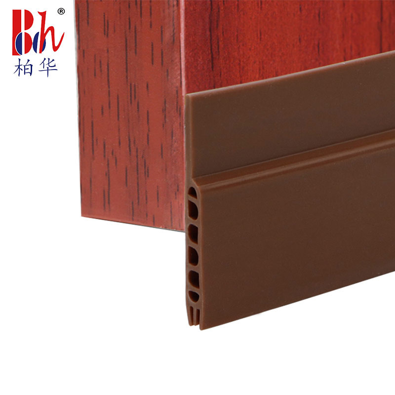 Brown Silicone Weather Stripping Self Adhesive Silicone Seal Strip For Windows