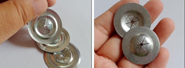 Galvanized Steel 2.5" Square Self Locking Washers 63.5mm Used To Fasten Insulation Pins