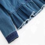 Fashion Spring Casual Girls Denim Clothes Damaged Denim Jacket OEM Service