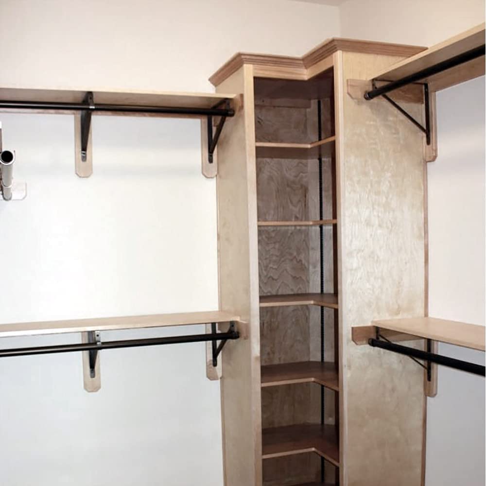 Standard Closet Curtain Rod Support Holder Bracket with Heavy Duty Metal Steel Bracket
