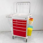 5 Medication Drawers Medical Trolley Hospital Iv Cannulation Trolley With