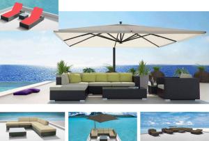 China outdoor garden wicker beach sofa-9419 wholesale