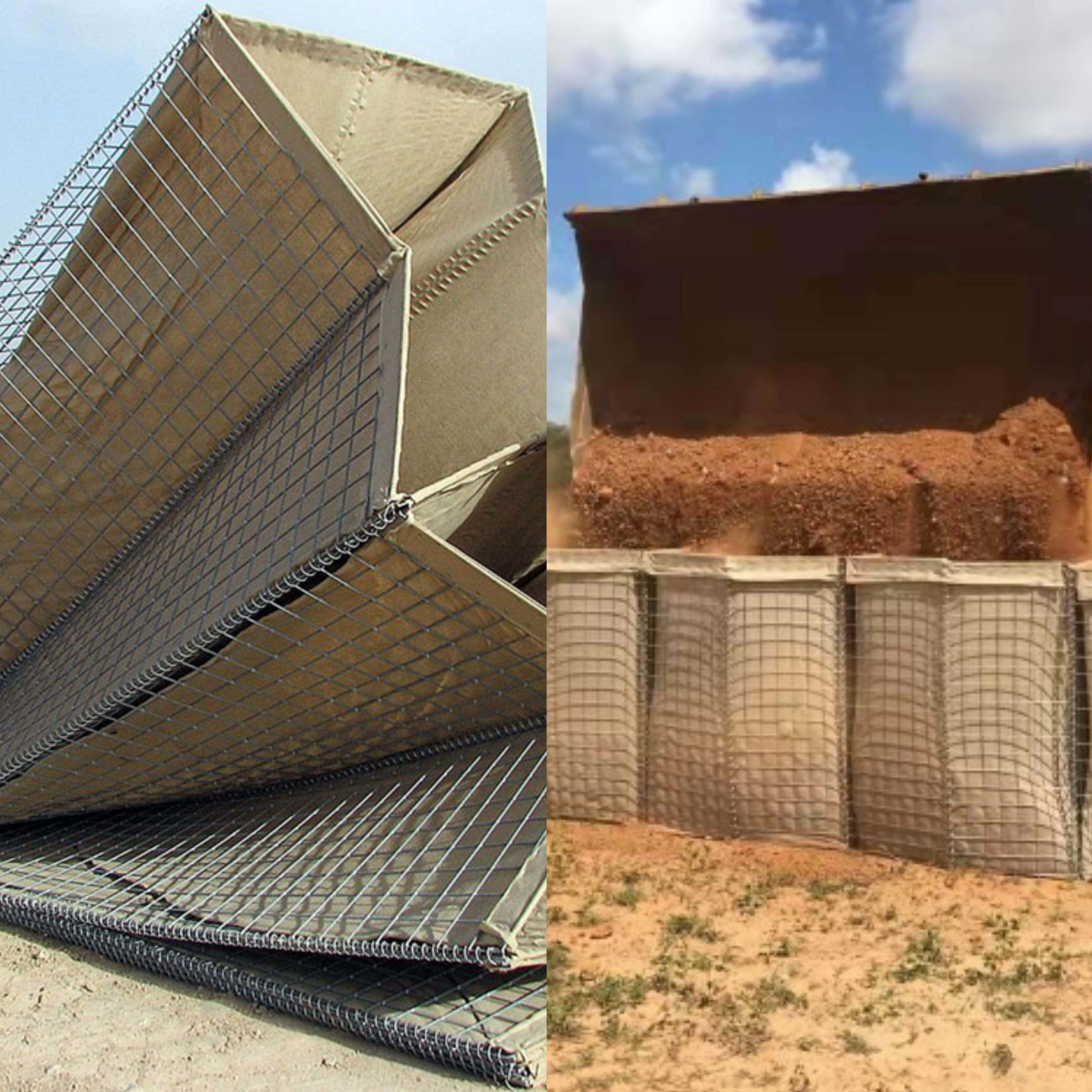 Factory Supply Green Defensive Barrier Wholesale Welding Wire Mesh Sand Barrier Wall Bastion