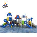 Anti UV Water Park Playground Equipment Galvanized Sandblasting