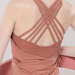 Modale Womens Longline Sports Bra Loose Breathable Solid Pattern