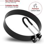 Black Round Stainless Steel Egg Cooking Rings Modern
