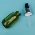 Skin Care Serum Cream Bottles 15ml 30ml 50ml Clear Green Glass Designs with