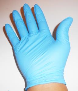 China Blue Dispsoable Examination Nitrile Glove Powder Free 12 Inch For Medical Use wholesale