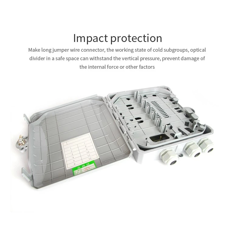 Indoor Outdoor Small FTTX/FTTH 12 Cores Fiber Optic Termination Box Splitter Box