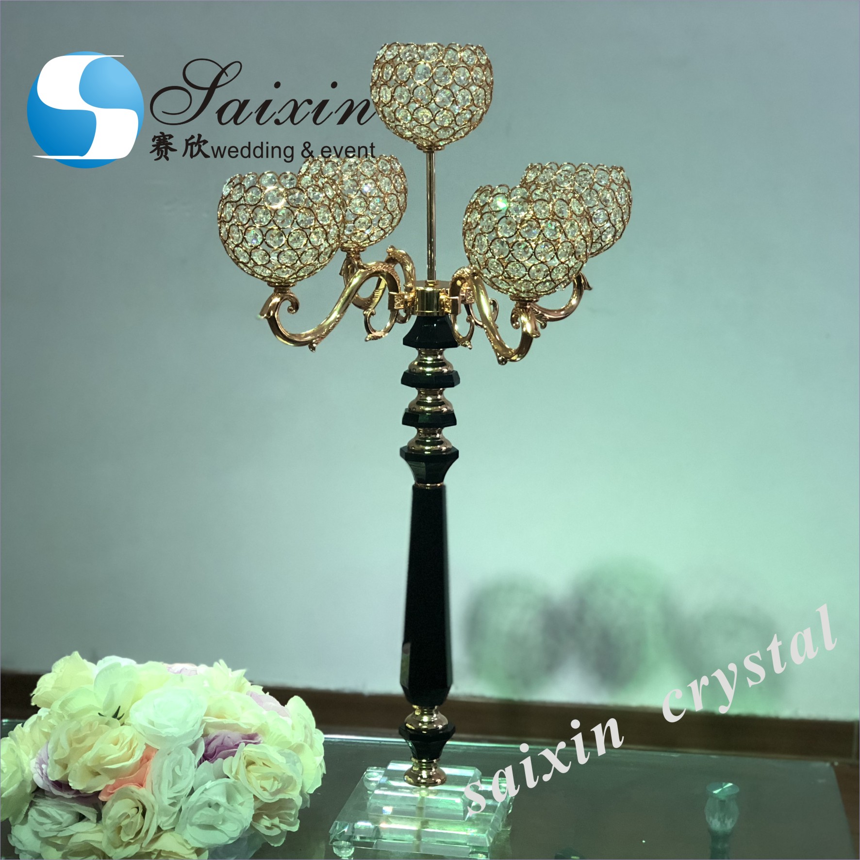 Beautiful Gold Metal Vase Decoration Home Tall For Wedding Centerpieces 80CM