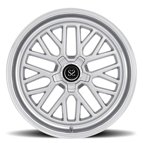 silver aluminium alloy 1 piece forged wheel via jwl standard for car