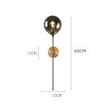 Rose Gold Color glass ball wall sconce for Corridor Living room Studio Bedroom (