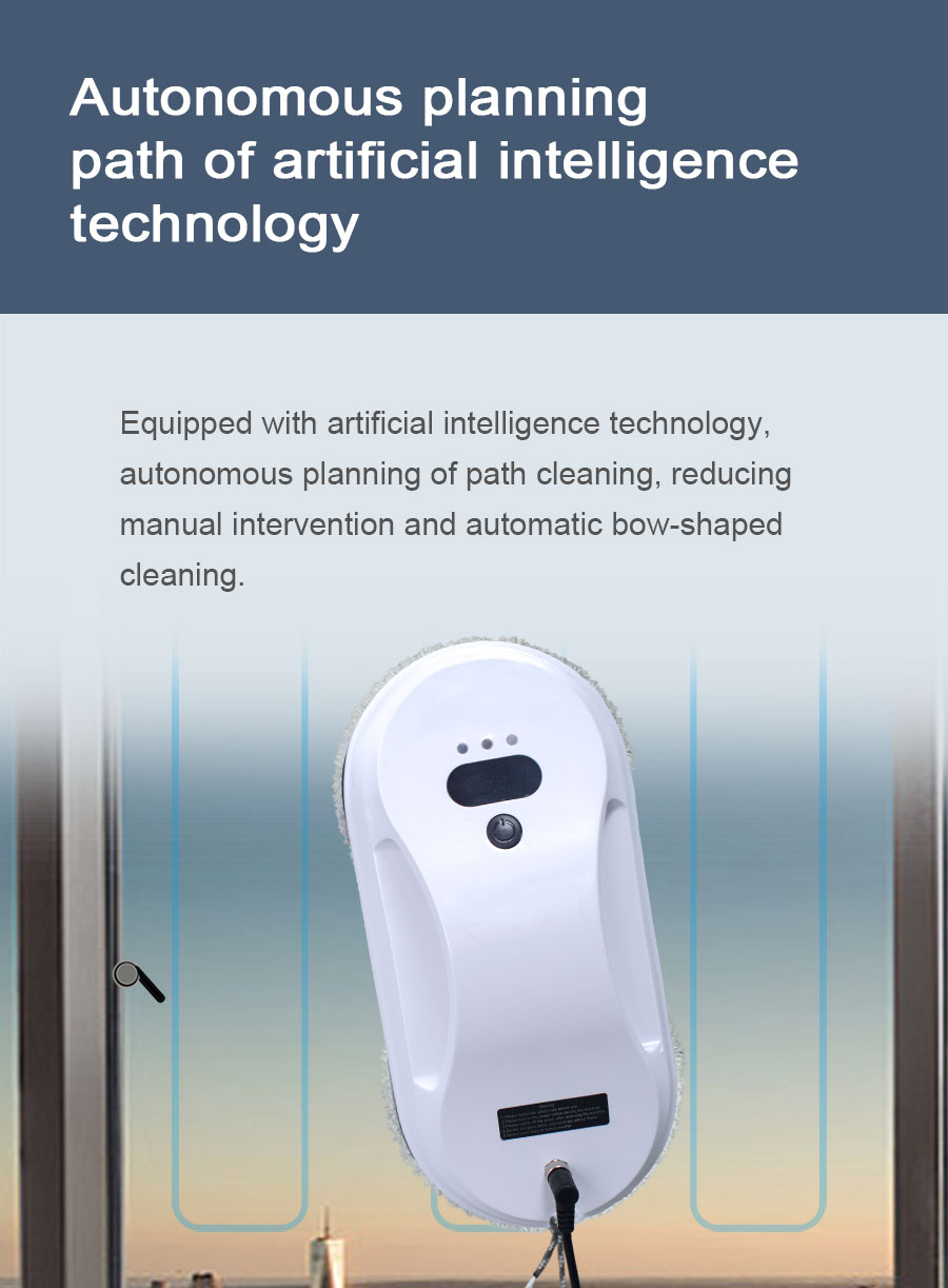 Smooth Cleaning Window Cleaner Robot 80w 65dB Automatic Window Cleaner