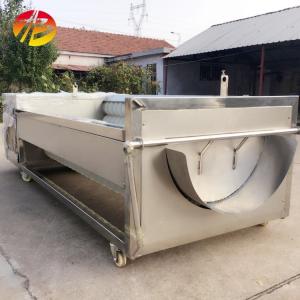 China Industrial Brush Vegetable Potato Carrot Washing Peeling Cleaning Machine for Seafood wholesale