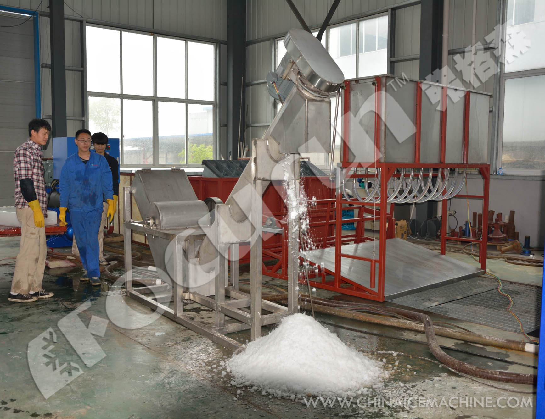 2019 Focusun Silver Voltage 380v/3p/50hz Ice Crusher for Block Ice Compact Design