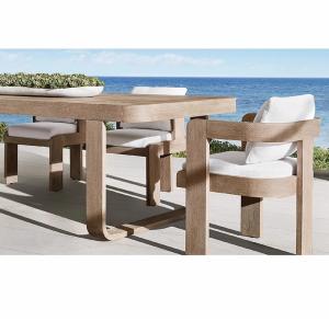 China Waterproof Teak Outdoor Dining Table And Chairs Patio Garden Soild Wood Set wholesale
