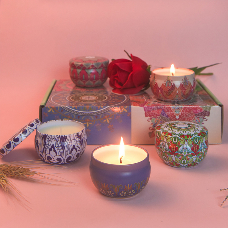 Tin Scented Soy Tea Light Candles Aromatherapy Type 15hours Burning