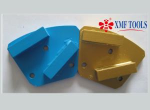 China 100mm 4 Inch Diamond Cup Wheel , Wedge Double Row Cup Wheel Blue Yellow wholesale