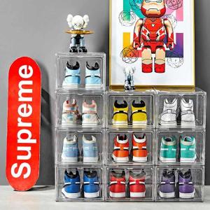 China Clear Transparent Stackable Shoe Box With Custom Logo wholesale