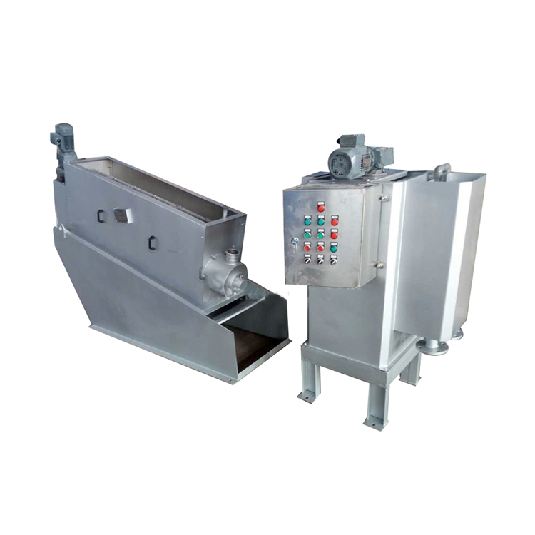 2.2KW Screw Dehydrator , Screw Filter Press For Food Waste Water Treatment