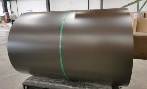 China 0.45mm 1200mm AZ150 PPGL Pre Finished Color Steel Coils Brown S320GD For Roof Cladding wholesale