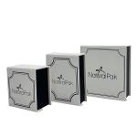 Contrast Color Wrapover Paper Cardboard Box Magnet Closure Wallet Packaging