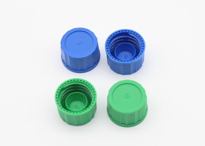 18 Teeth PP Material Plastic Screw Caps Blue / Green Color With Inner Plug