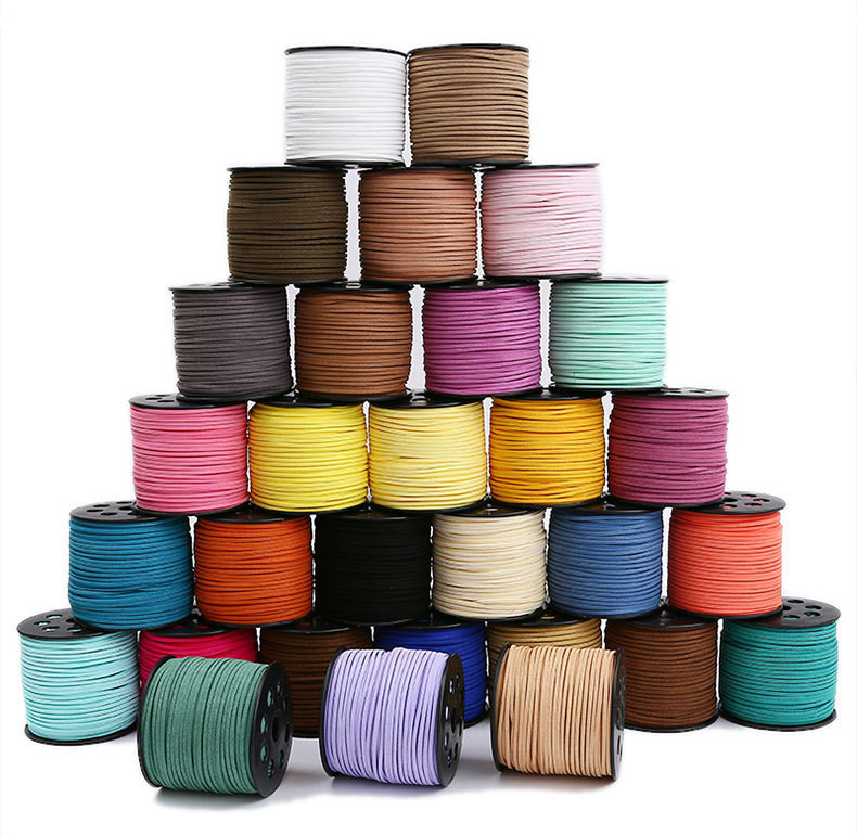 Suede Leather Velvet Wired Ribbon 3mm Double Sided Velvet Ribbon