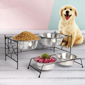 China Dogs Stainless Steel Iron 1000ml Metal Pet Bowls wholesale