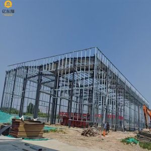 China Double Span Prefabricated Steel Warehouse Building with H-Section Frame wholesale