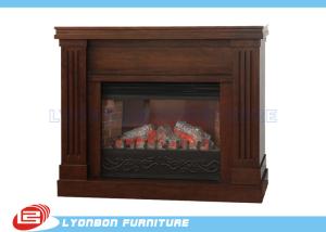 China Decorative Brown MDF European Fireplace Heating For Home , Melamine finished wholesale